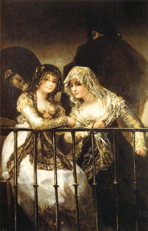 Francisco Goya Majas on a Balcony oil painting picture